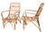 Pr. Coastal Style Mid 20th Century Bamboo Rattan Lounge Chairs For Sale In New York - Image 6 of 12