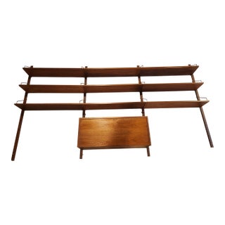 1960s Mid Century High Teak Wall Unit Shelving Attributed to Poul Cadovius For Sale