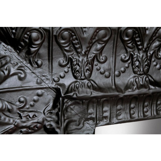 Antique Ceiling Tin Mirror For Sale - Image 9 of 11