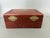 Chinese Asian Wooden Jewelry Box Brass Red Lined Trinket Chest W/Key + Lock Vintage For Sale - Image 11 of 18