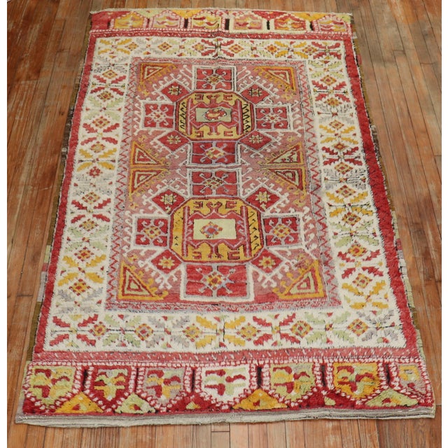 Antique Zabihi Collection Turkish Konya Rug - 4'5" x 7'10" For Sale In New York - Image 6 of 12