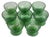 1960s 1960s Mid-Century Modern Emerald Green Blenko Glass Pinch Crackle Tumblers & Pedestal Dessert Dishes - 15 Pieces For Sale - Image 5 of 5