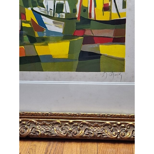 1980s Marcel Mouly Signed Lithograph "Les Chalutiers" Trawlers Limited Edition 190/300 For Sale - Image 10 of 13