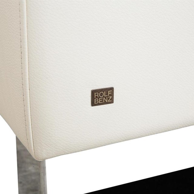 EGO Leather Three-Seater Sofa in Cream White from Rolf Benz, Set of 2 For Sale - Image 11 of 16