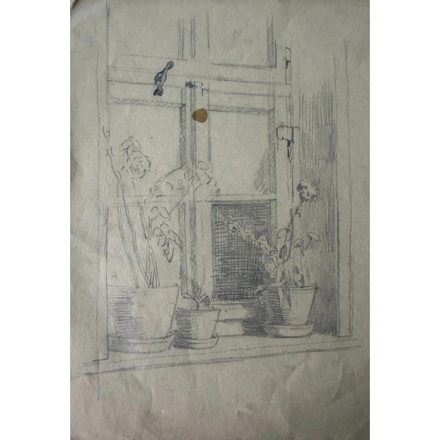 Piet Hein Eek Heinrich Pforr, Father Pforr Kitchen Interior, Pencil on Paper For Sale - Image 4 of 13