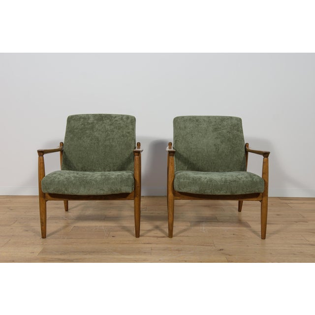 Set of Mid-Century Modern GFM-64 Chairs by Edmund Homa for Gościcińskie Furniture Factory, 1960s For Sale - Image 4 of 18