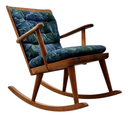 Modernist Model 513 Rocking Chair in Pinewood by Göran Malmvall for Karl Andersson & Söner, Sweden, 1940s