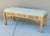 Antique Chinese Hand Carved Upholstered Wooden Long Bench. Hand Carved Chinese Wooden Bench With Original Upholstered...