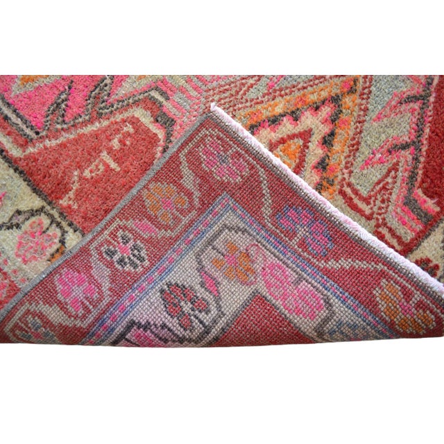 1970s Vintage Hand Knotted Runner Kitchen Decor Hallway Rug For Sale - Image 11 of 11