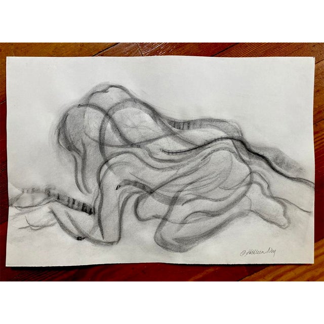 "Water Imaging" charcoal drawing on 18" x 12 off white Strathmore Series 300 charcoal paper. Would look great as part of a...