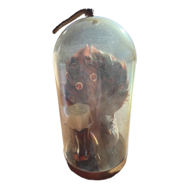 Vintage Max Factor PRIMITIF Peacock Promotional Display Under Dome – Mid-Century For Sale