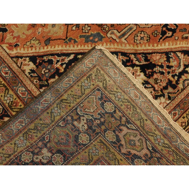 Genuine Hand Knotted Authentic Antique Persian Mahal Rug 12'x 8'10" For Sale - Image 17 of 18