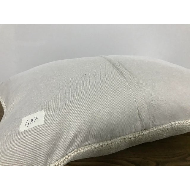 1960s Turkish Natural Handmade Hemp Kilim Pillow For Sale - Image 5 of 6