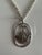 Contemporary Sterling Silver Necklace With a Multi-Masted Sailing Ship Pendant Inside an Open Oval Wire Frame For Sale - Image 3 of 6