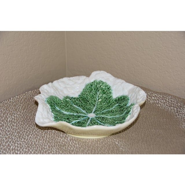 Vintage Portuguese Majolica Cabbage Bowl Bordallo Pinheiro C. Rainha For Sale - Image 4 of 7