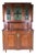 Vintage Wooden Sideboard with Decorative Glass Panels and Metal Details For Sale