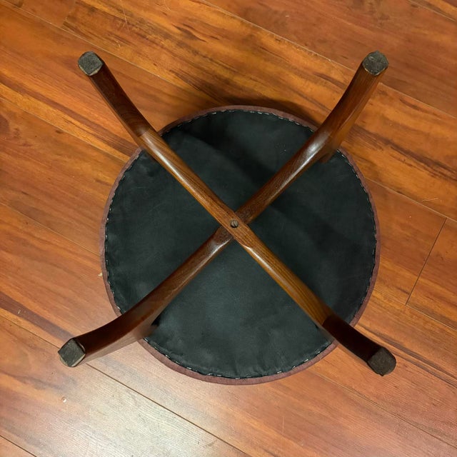 Mauve G-Plan Astro Vintage Stool / Ottoman For Sale - Image 8 of 9