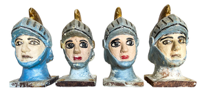 Sicilian Handcrafted Puppets, Italy, 1980s, Set of 4