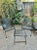 Mid-Century Modern 1960s Vintage Wrought Iron Woodard Bistro Set With Daisies Pattern - 3 Piece Set For Sale - Image 3 of 8
