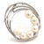 Contemporary 1990s Mikimoto Estate Akoya Pearl Circle Brooch Sterling Silver For Sale - Image 3 of 9