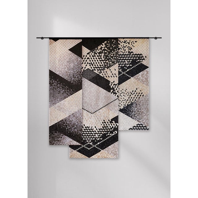 Wood Intarsia Wall-Hanging by Elisa Strozyk, Set of 3 For Sale - Image 7 of 7