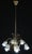 Art Deco 1950 Art Decò Murano Glass and Brass Chandelier, 6 Light For Sale - Image 3 of 18
