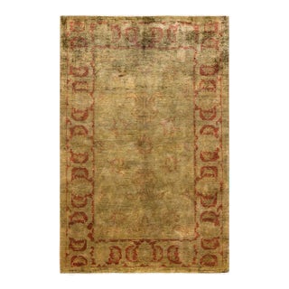 Vibrance Hand Knotted Area Rug, Green - 6' 1" x 8' 2" For Sale