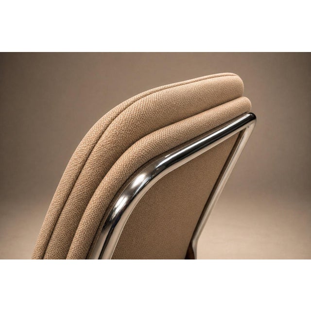 Percival Lafer “Contempo” Dining Chairs, Set of 4 — Hardwood, Chrome & Chenille, Brazil, 1970s - Lot 476B For Sale - Image 14 of 18