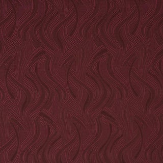 Schumacher Quilted Waves Indoor/Outdoor Fabric In Merlot For Sale