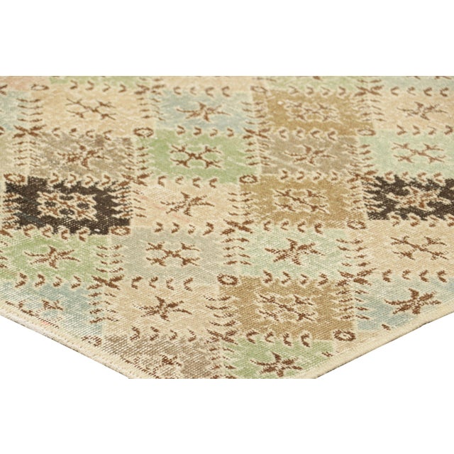 Vintage Zeki Müren Rug With Polychromatic Diamond Patterns, From Rug & Kilim For Sale In New York - Image 6 of 7