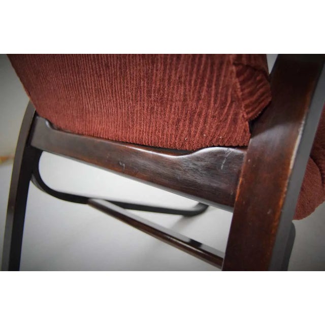 Fabric and Wood Lounge Chair by Jan Vanek, 1930s For Sale - Image 3 of 12