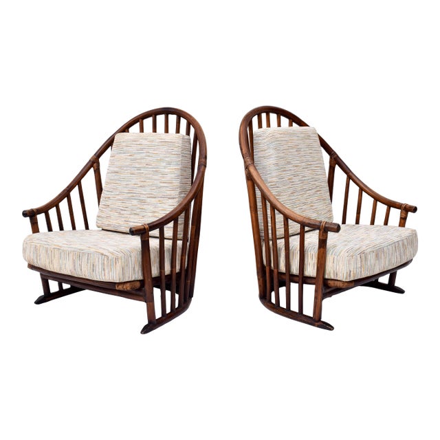 Danish Modern Lounge Chairs, 1960s, Spindle Back in the Manner of Hans Wegner For Sale