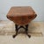 Victorian Antique English Burled Walnut Cloverleaf Drop-Leaf Table on Casters For Sale - Image 3 of 10