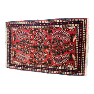 1990s Handwoven Persian Hamedan Area Rug 1'9" X 2'8"