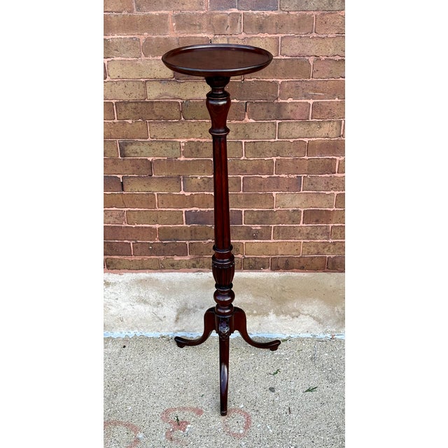 This beautifully made plant stand/ candle holder is made of dense mahogany with crisp turnings.It has been professionally...