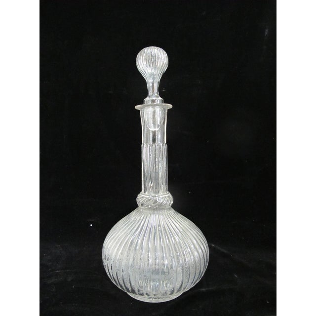 Antique Victorian Blown Glass Liquor or Water Decanter Hot Air Balloon Bottle For Sale - Image 4 of 9