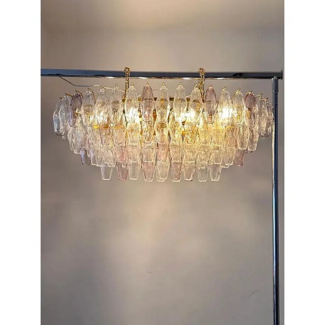 Metal Multicolored Poliedri Murano Glass Chandelier by Simoeng For Sale - Image 7 of 13