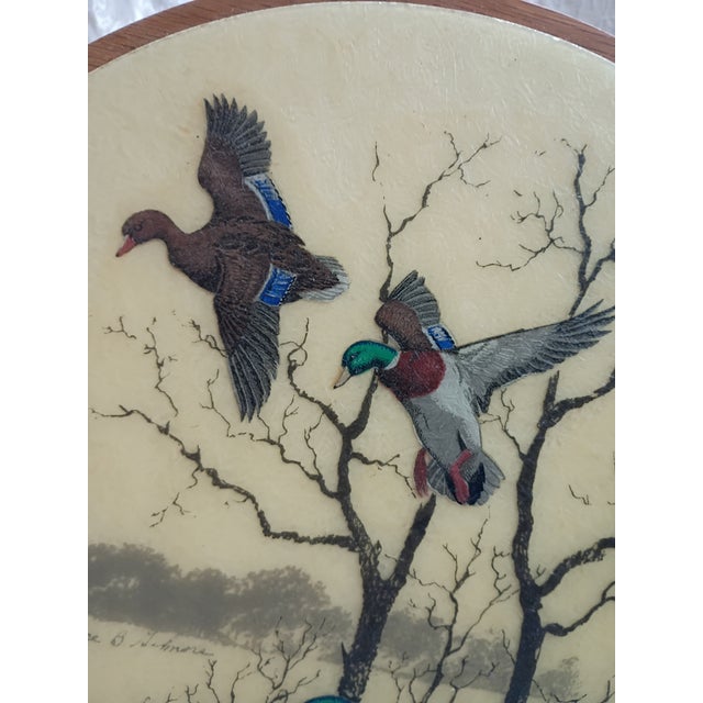 1960s Mid-Century Bacova Guild 14" Fiberglass Mallard Duck Lazy Susan by Grace B. Gilmore For Sale - Image 12 of 12