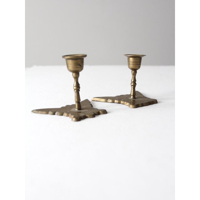 Vintage Brass Butterfly Candle Holders a Pair Chairish