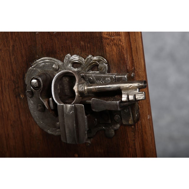 Small Antique Baroque Walnut Wall Cabinet, 1750s For Sale - Image 17 of 18