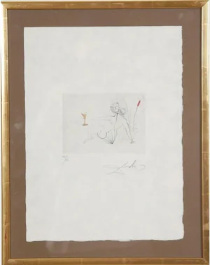 Salvador Dali, Petit nüs Ronsard, 20th Century, Etching