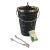Lustro’ware Triple Insulated Ice Bucket and Wine Cooler Model B-100 With Hoffpritz Ice Tongs For Sale