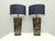 Metal Vintage Italian Black and Gold Glazed Ceramic Table Lamps, 1980s, Set of 2 For Sale - Image 7 of 15