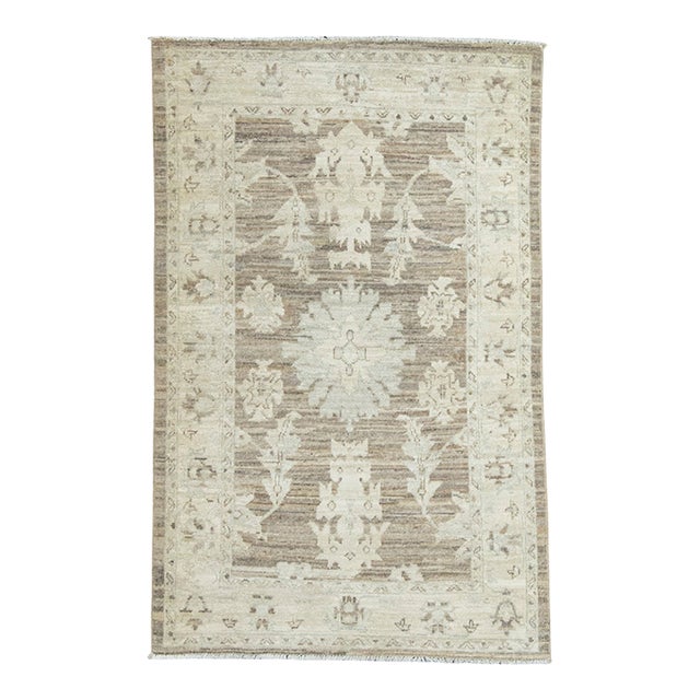 Oushak Rug 3'2"x 4'11" For Sale