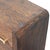 Brown Smoked Oak and Mango Wood Curved Nightstand For Sale - Image 8 of 8