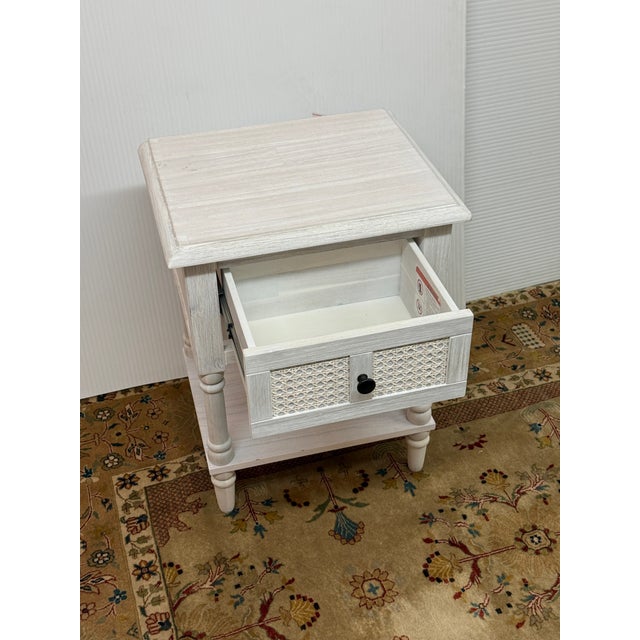 White Rustic European Flagstaff Nightstand For Sale - Image 8 of 12