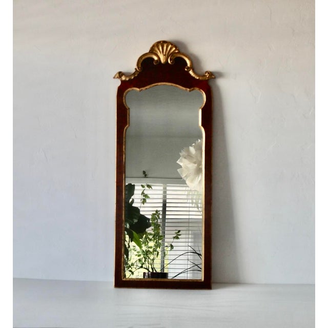Labarge Vintage Italian La Barge Burl-Wood Gilded Wall Mirror For Sale - Image 4 of 18