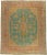 Turquoise Antique Turkish Oushak, 13'4'' X 15'8'' For Sale - Image 12 of 12