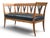 Vintage Sculpted Wood Bench With Button-Tufted Black Leather Seat For Sale - Image 9 of 12