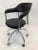 Mid-Century Modern Modern Italian Black Leather Chair and Chromed Steel Frame For Sale - Image 3 of 9